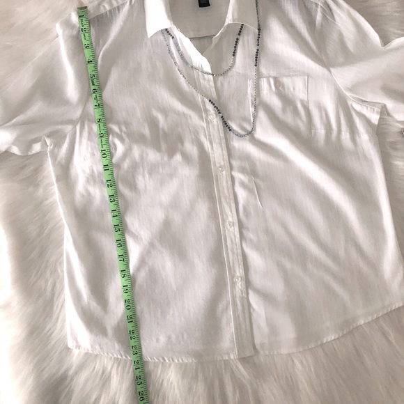 KAREN-SCOTT Petites 3/4 White Oxford Shirt - Picture 15 of 16